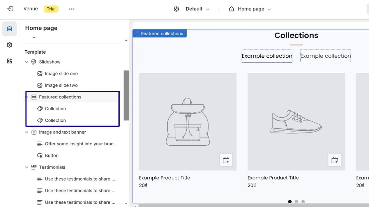 Go to the Featured Collection section